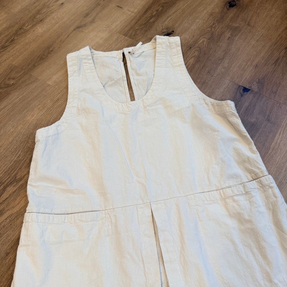 FREE PEOPLE Vista Skort Romper Cotton Sleeveless Button Back Cream Size S - Picture 3 of 7